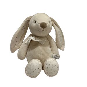 Babyboat Cream Tan Star Polka Dots Floppy Ears Feet Bunny Rabbit 14" Plush Toy
